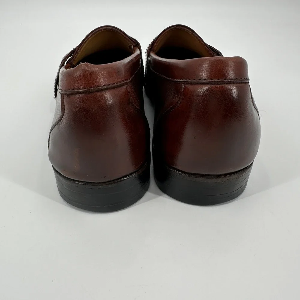 Allen Edmonds Classic Leather Tassel Loafers Dark Brown Mens Dress Shoes Slip On